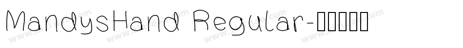 MandysHand Regular字体转换